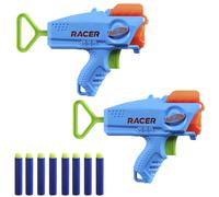 Lanzador de dardos Nerf Elite Racer Easy-Play (paquete de 2) con 8 dardos Nerf Elite. Juguete para exteriores para mayores de 6 a os (exclusivo d