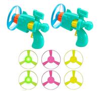 Lanzador de discos voladores para gatos, 2 piezas de juguete de lanzador de discos voladores para gatos, platillos voladores, juguetes para perros y gatitos para interiores y exteriores, divertidos