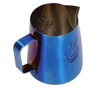 Lanzador de espuma de leche, 380 ml de copa de águila de lecho de lecho de lana de acero inoxidable jarra de leche multifunción para café con leche para café con leche (Azul)