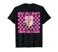 Lanzador de hacha sonríe como un tiro de belleza como una bestia Camiseta