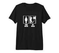 Lanzador de hachas con Texto en inglés Your Sister My Sister Brother Camiseta Premium