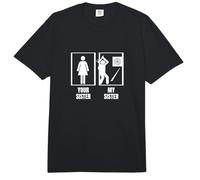 Lanzador de hachas con Texto en inglés Your Sister My Sister Brother Comfort Colors Adult Heavyweight T-Shirt