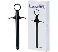 Lanzador de lubricante, lanzador de lubricante, jeringa de lubricante reutilizable, jeringa de lubricante para ano y vagina (Negro)