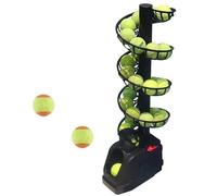 Lanzador de pelotas de tenis automático portátil con capacidad de 30 pelotas y oscilación para práctica en solitario y entrenamiento en el patio trasero