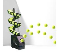 Lanzador de pelotas de tenis portátil, máquina de servir tenis, máquina automática de tenis de mesa, capacidad de 33 piezas, con control remoto, para entrenadores profesionales de práctica