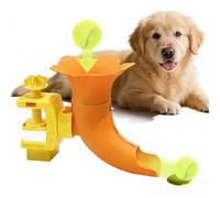 Lanzador de pelotas para perros - Lanzador compacto 28,5 x 23 x 5,8 cm, herramienta de juego de material ABS, juego de recuperación automática con dispensador de trompeta | Juguete para mascotas para
