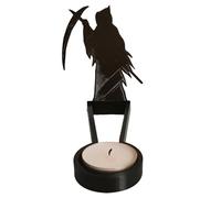Lanzador de Sombra de té - Candelabro gótico Aterrador, Espeluznante Halloween Decoración del Hogar | de Mesa de Hierro Negro Tealight Escultura para Atmósfera Espeluznante, Haunted Theme Party