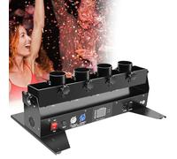 Lanzador eléctrico de confeti con ángulo ajustable, 4 salidas para eventos de escenario y DJ