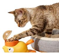 Lanzador giratorio de alimentos liofilizados para mascotas, juguete interactivo dispensador de golosinas