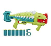 Lanzador Nerf DinoSquad Armorstrike - Tambor Giratorio de 8 Dardos, empuñadura extraíble, 16 Dardos - Diseño Anklyosaurus