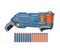 Lanzador Warden DB-8 de Nerf Elite 2.0, 16 Dardos Oficiales de Nerf, Lanza 2 Dardos a la Vez, regleta táctica, Lanzamiento en ráfaga