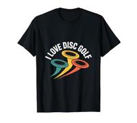 Lanzadores apasionados I Love Disc Golf Camiseta gráfica económica, Hombre, Negro, XL