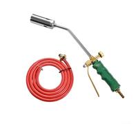 Lanzallamas de cocción de doble interruptor para control de llama de precisión, mango de acero inoxidable y tubo de goma (tipo 35)