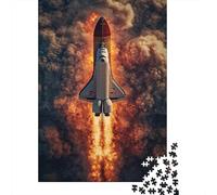 Lanzamiento Cohete Exploración Espacial Puzzle de 1000 Piezas Puzzle para Adultos Vista Nocturna Puzzle para Toda la Familia Relajación Decoración 38x26cm/1000pcs