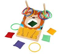 Lanzamiento de anillos para niños: juego de frijoles, diana, ejercicios de lanzamiento de madera, kit de aprendizaje cooperativo, desarrollo físico, entretenimiento, emocionante experiencia de ocio
