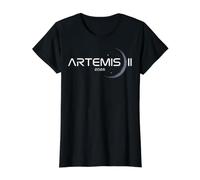 Lanzamiento de Artemis II a la misión Espacial Lunar 2026 Camiseta gráfica económica, Mujer, Negro, S