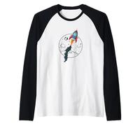 Lanzamiento del Cohete de misión Espacial a nuevos Mundos Camiseta Manga Raglan