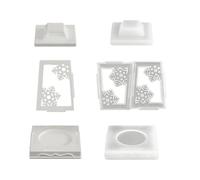 Lanzamiento del conjunto de fundición de colofonia y el, Snowflake | Múltiples formatos de forma de soporte de llama de elastómero para arte creativo de colofonia y cubiertas navideñas