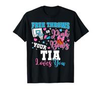 Lanzamientos gratis o arcos rosados Tia te ama revelación de género del bebé Camiseta