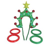 Lanzar Anillos Inflable Navidad Inflable Fiesta Navidad Suministros Juguete | Sombreros de anillos de abeto para adultos, fiestas y celebraciones de invierno