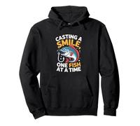 Lanzar una sonrisa un pez a la vez - Diversión Sudadera con Capucha