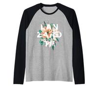Lanzarote Diseño Floral España Naturaleza Vibes Camiseta Manga Raglan