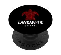 Lanzarote España Tribal Tortuga Marina Océano Arte Diseño PopSockets PopGrip Adhesivo