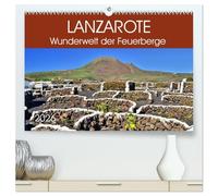 Lanzarote. Wunderwelt der Feuerberge (hochwertiger Premium Wandkalender 2026 DIN A2 quer), Kunstdruck in Hochglanz: Farbenfrohe Insel der Elemente