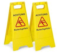 LANZLC Atención: peligro de deslizamiento, 2 unidades, señal de advertencia de suavidad, plegable en ambos lados, expositor de advertencia de plástico, señales de advertencia para empresas, interiores