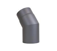LANZZAS Codo de tubo de estufa 33°, con un diámetro de DN Ø 120 mm, color: gris fundido - encuentre más tubos en nuestra selección, aquí. (Codo 33°, gris fundido)