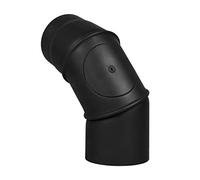 LANZZAS Codo de tubo de estufa ajustable de 0 a 90 ° grados con puerta, diámetro DN 130 mm, color: negro. Otros tubos de nuestra gama se pueden encontrar aquí.