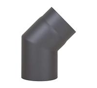 LANZZAS Codo de tubo de estufa de 45°, diámetro DN 130 mm, color: gris fundido. Otros tubos de nuestra gama se pueden encontrar aquí. (arco 45° grado, gris fundido)