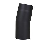 LANZZAS Codo para estufa de 11°, diámetro DN 130 mm, color: negro.