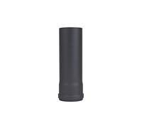 LANZZAS Extensión de tubo de pellets de 250 mm, diámetro DN Ø 80 mm, en negro, tubo de pellet, tubo de estufa, tubo de humo, extensión para su estufa de pellets.