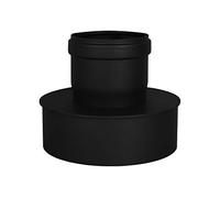 LANZZAS - Tubo de expansión de chimenea de pellets, de Ø 80 mm a Ø 150 mm, color negro, tubo de humo de pellets, tubo de estufa de pellets, tubo de chimenea de pellets, tubo de estufa