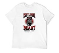 LAO CHEN PI BNWT Kettlebell Beast Forged Iron Gorilla Fury Sport Adult Men's Graphic T Shirt White 3XL