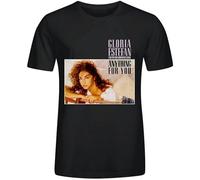 LAO CHEN PI Gloria Estefan Anything For You Shirts 100 Cotton Men Crew Neck Black S