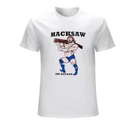 LAO CHEN PI Hacksaw Jim Duggan Retro Wrestling T Shirt White S
