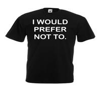 LAO CHEN PI I Would Prefer Not To Mens Printed T Shirt Black M