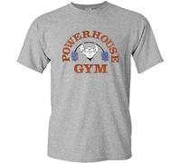 LAO CHEN PI Powerhouse Gym Logo Men's Grey T-Shirt Grey XL