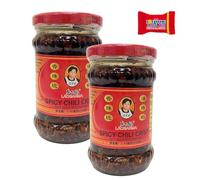 Lao Gan Ma Crispy Chilli en aceite, 210 g, 2 unidades, chiles crujientes en aceite picante, Trinovi