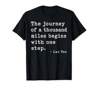 Lao Tzu Cita Viaje de una Filosofía de Mil Millas Camiseta