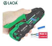 LAOA-Alicates de prensado de red 6P 8P, pelacables de red, cortador de alambre, alicates de corte, reparación de instalación de Red, hecho en Taiwán LA195104