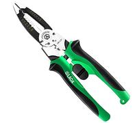 LAOA Alicates para electricista, alicates de punta de aguja, pelacables, 7 en 1, multifunción para sujetar, tornillos de enderezamiento, pelar cables, cortar cables, cortar extremos de alambre