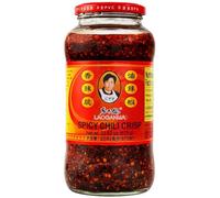LaoGanMa Crispy Chilli in Oil - Salsa Picante China Crujiente - Aceite de Chili con Textura Intensa para Ramen, Arroces y Dumplings - Lao gan ma - Distribuido por Laborawi (670g)