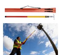 Laohucai Gancho de rescate telescópico aislado de alto voltaje, pértiga con gancho de ángulo ajustable y bolsa de almacenamiento, para trabajadores de servicios públicos y emergencia(4.5m/14.76ft)