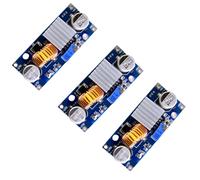 LAOMAO DC-DC Buck Converter 4-38V a 1.25-36V 5A ajustable 24V 12V 9V 5V Reducir Voltaje Convertidor Módulo de potencia compatible con Arduino LED Eléctrico DIY (3 PCS)