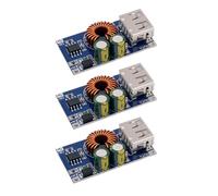 LAOMAO DC-DC Step-Down Converter 6V-32V a 5V USB QC2.0/QC3.0 Cargador rápido para energía solar, energía eólica, cargador de coche, bricolaje electrónico (3 unidades)