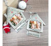 Laonainai 2PCS Marcos de Fotos Mini Combinación Cambiable Creativo Mini Marco de Fotos DIY Bolas de Fotos Grandes para el árbol de Navidad Regalos Personalizados y Originales para Familiares