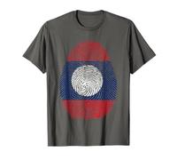 Laos Huella Digital Camiseta